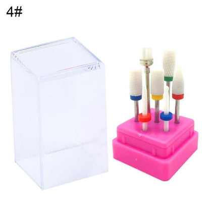 7Pcs Tungsten Steel Ceramics Remove Gel Polish Manicure Pedicure Nail Drill Bits-2#.