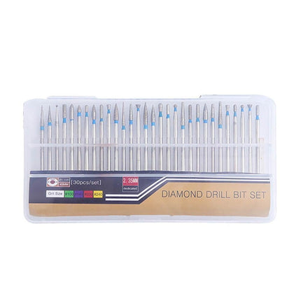 30Pcs Tungsten Steel Nail Drill Bits Manicure Pedicure Gel Polish Removal Tool-C.