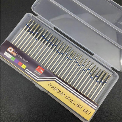 30Pcs Tungsten Steel Nail Drill Bits Manicure Pedicure Gel Polish Removal Tool-C.