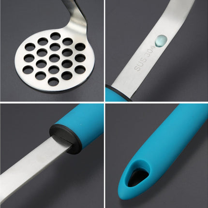 Vegetable Masher Stainless Steel - Blue.