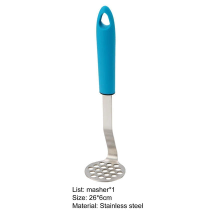 Vegetable Masher Stainless Steel - Blue.