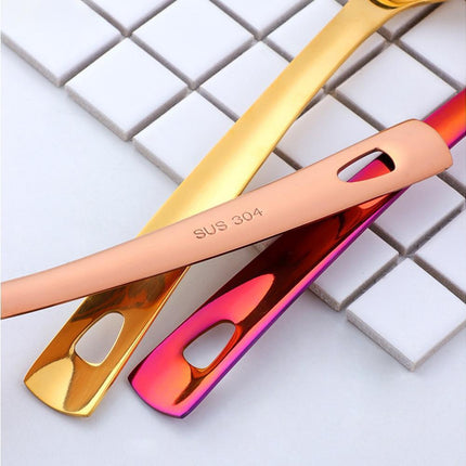 Stainless Steel Duck Mouth Oil Spoon Hanging Hot Pot Soup Ladle Scoop Tableware-Rose Gold.
