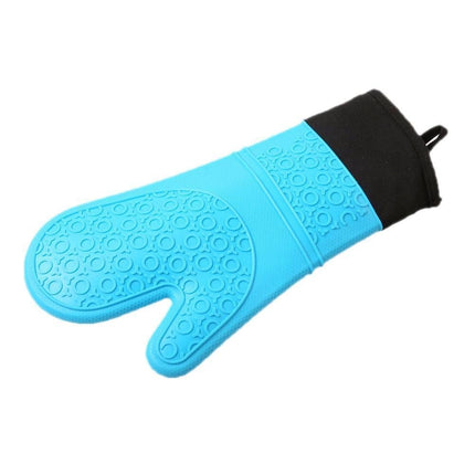 Kitchen Anti-sbabies Heat Resistant Silicone Glove Oven Pot Baking Cooking Mitt-Orange.