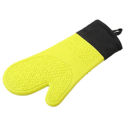 Kitchen Anti-sbabies Heat Resistant Silicone Glove Oven Pot Baking Cooking Mitt-Orange.