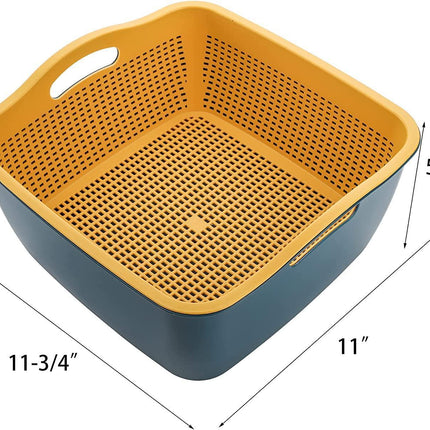Kitchen Strainer Set - Double-Layer Plastic - Detachable.