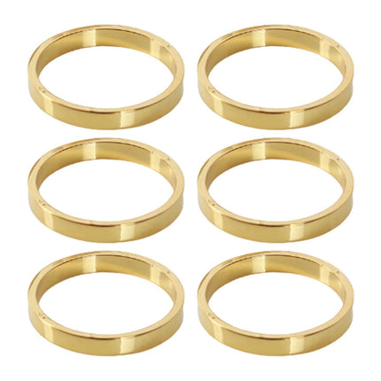 6Pcs Napkin Buckle Portable Easy to Clean Metal Buffet Table Setting Napkin Ring for Weddings-Golden.
