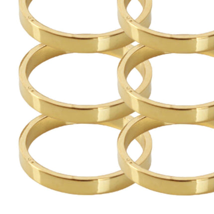 6Pcs Napkin Buckle Portable Easy to Clean Metal Buffet Table Setting Napkin Ring for Weddings-Golden.