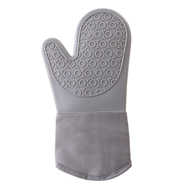 1Pc Heat-insulated Glove Non-slip Silicone - Grey.