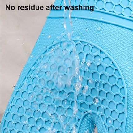 1Pc Waterproof Heat Resistant Silicone Mitt Triple Layer Hot Pads Oven Glove for Kitchen-Blue.