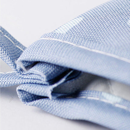 1 Pair Oven Gloves Anti-sbabies Heat Insulation Fabric Thicker Baking Mitts for Kitchen-Blue.
