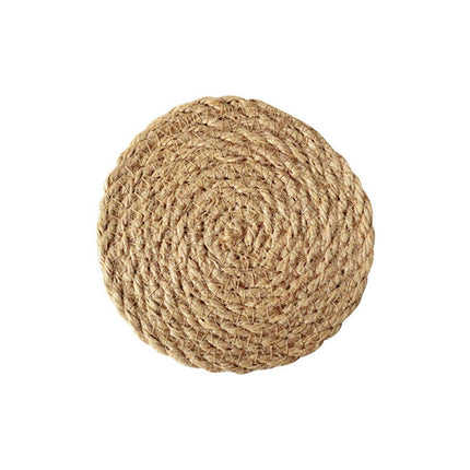 Elegant Good Woven Placemat Eco-friendly Fine Texture Straw Dinner Mat for Home-30cm.