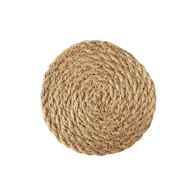 Elegant Good Woven Placemat Eco-friendly Fine Texture Straw Dinner Mat for Home-30cm.