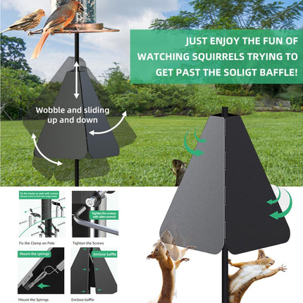 Squirrel Baffle Smooth Surface Bird Feeder Guard - A.