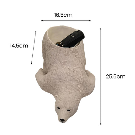 Polar Bear Craft Decorative Entrance Holder - White.