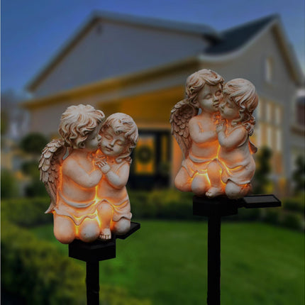 Solar Angel Stake Light Garden Decor - B.
