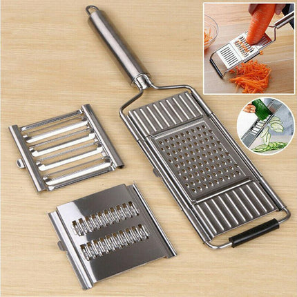 Multi-Purpose Vegetable Slicer Peeler Stainless Steel Grater Shredder Cutter.