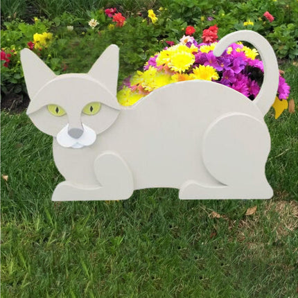 Flower Pot Cat Shape Garden Decoration - H.