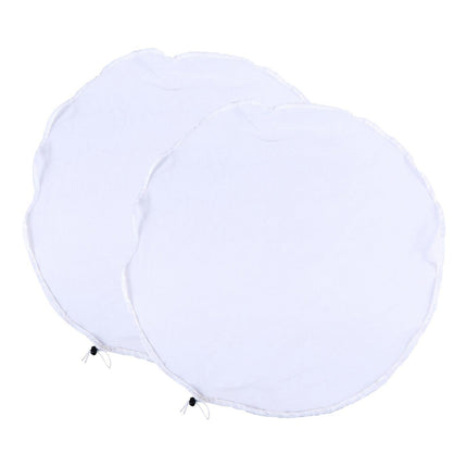 2Pcs Mesh Rain Barrel Cover - White.