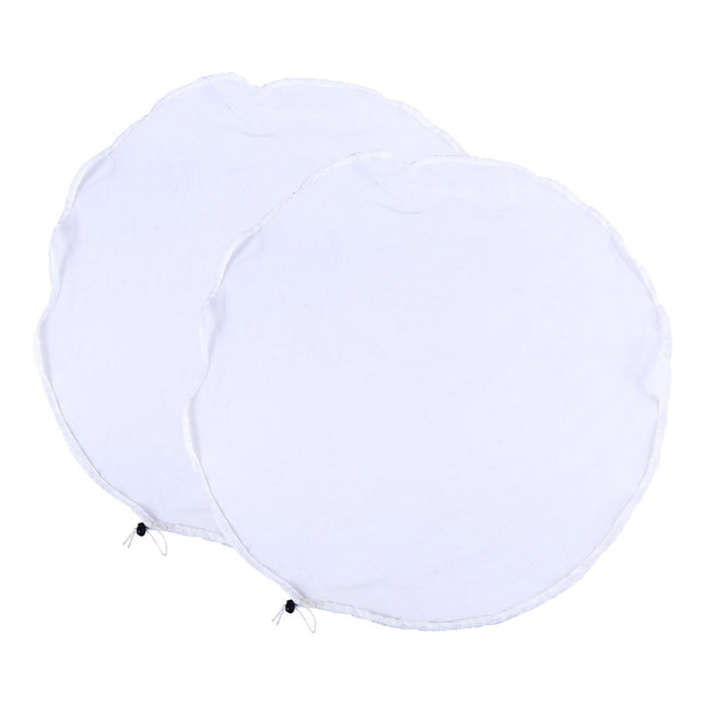 2Pcs Mesh Rain Barrel Cover - White.