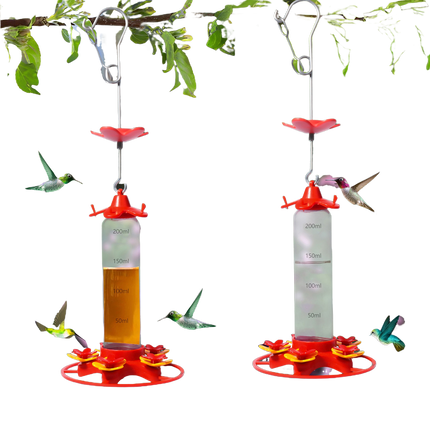 Hanging Feeder Hook Leakproof Hummingbird Feeder - Red.