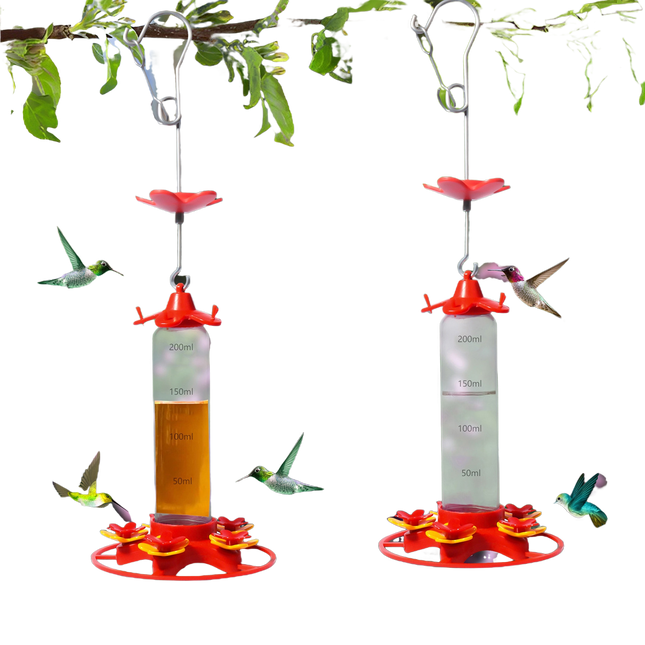 Hanging Feeder Hook Leakproof Hummingbird Feeder - Red.