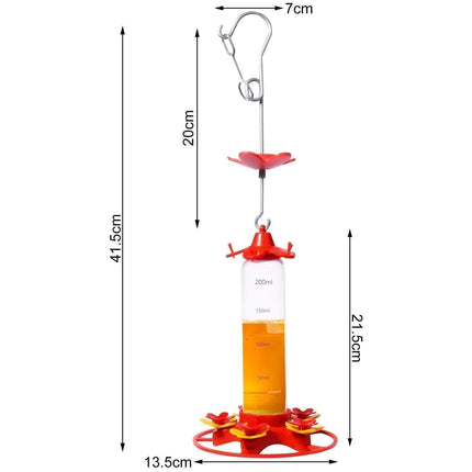 Hanging Feeder Hook Leakproof Hummingbird Feeder - Red.