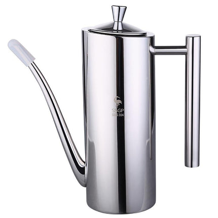 Olive Oil Dispenser Stainless Steel Oil Pot Bottle Oil Vinegar Can straight handle 700ml.