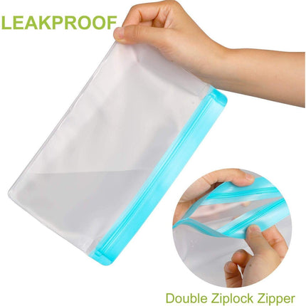 Reusable Storage Bags - Leakproof - 5 Pack Gallon Bags.