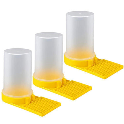 3Pcs Bee Waterers Beekeeping Equipment - Yellow.
