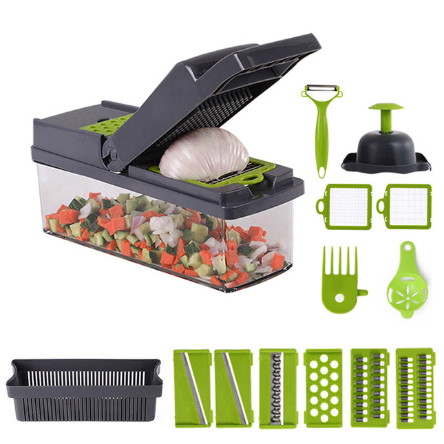Vegetable Slicer, Onion Mincer Chopper, Vegetable Chopper, Cutter, Dicer, Egg Slicer with Container.