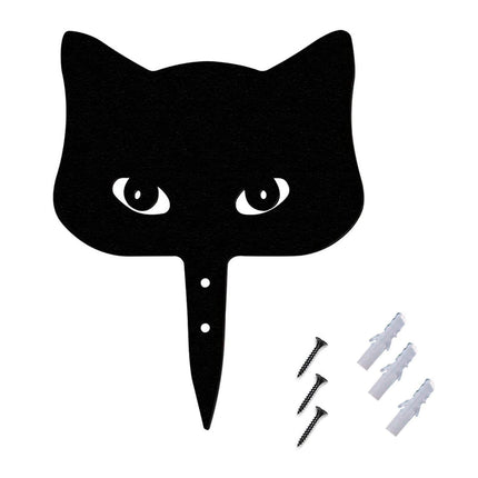 1 Set Garden Stake Peeping Cat Insert - A.