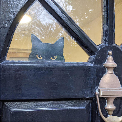 1 Set Garden Stake Peeping Cat Insert - A.