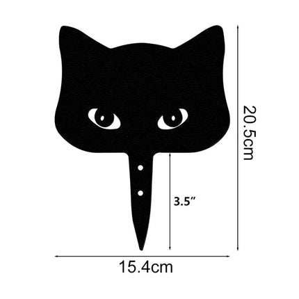 1 Set Garden Stake Peeping Cat Insert - A.