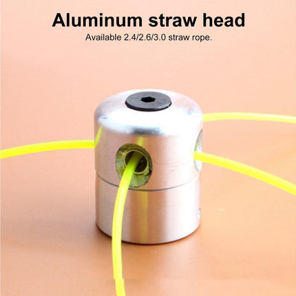 1 Set Grass Trimmer Head Cylindrical - Silver.