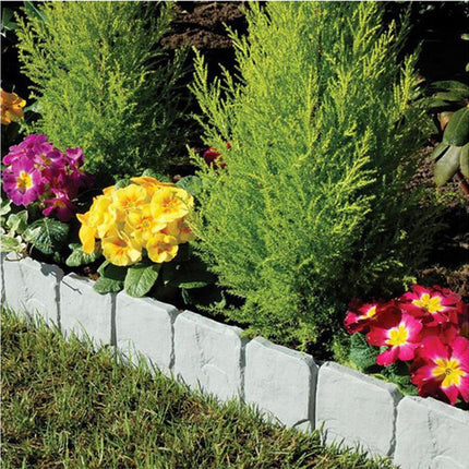 10pcs Garden Edging Border Faux Stone - Grey.