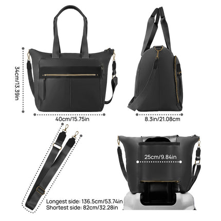 Travel Bag - Women's Travel Bag - Sports & Fitness Bag - Yoga Bag - Sports Bag - Carry-On Luggage - Waterproof & Durable - 40x21x34 cm - Dry/Wet Separation Luggage - Weekend Bag - black.