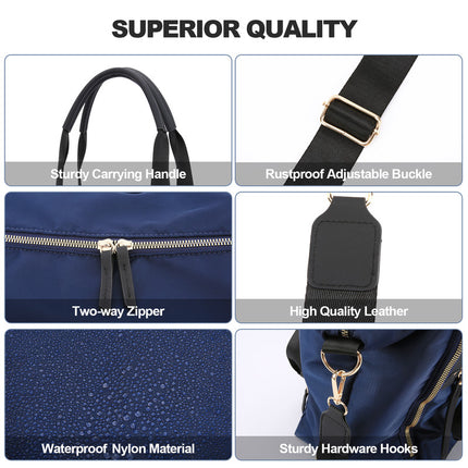 Travel Bag - Women's Travel Bag - Sports & Fitness Bag - Yoga Bag - Sports Bag - Carry-On Luggage - Waterproof & Durable - 40x21x34 cm - Dry/Wet Separation Luggage - Weekend Bag - Dark blue.