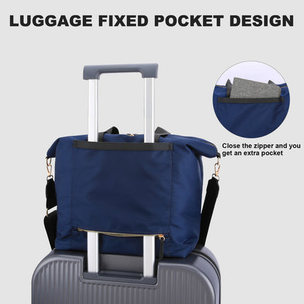 Travel Bag - Women's Travel Bag - Sports & Fitness Bag - Yoga Bag - Sports Bag - Carry-On Luggage - Waterproof & Durable - 40x21x34 cm - Dry/Wet Separation Luggage - Weekend Bag - Dark blue.