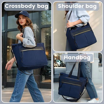 Travel Bag - Women's Travel Bag - Sports & Fitness Bag - Yoga Bag - Sports Bag - Carry-On Luggage - Waterproof & Durable - 40x21x34 cm - Dry/Wet Separation Luggage - Weekend Bag - Dark blue.
