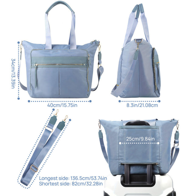 Travel Bag - Women's Travel Bag - Sports & Fitness Bag - Yoga Bag - Sports Bag - Carry-On Luggage - Waterproof & Durable - 40x21x34 cm - Dry/Wet Separation Luggage - Weekend Bag - sky blue.