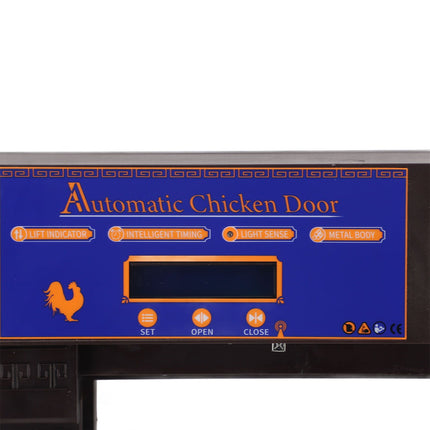 Automatic Chicken Coop Door Remote Control Light Sensing Timer Setting Auto Coop Door Opener Dark Brown