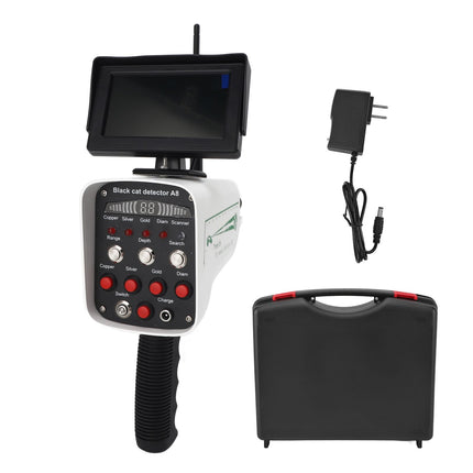 Metal Detector Gold Finder 1000M Range 30M Depth Sensitive Handheld Underground Treasure Scanner Locator for Gold Silver White