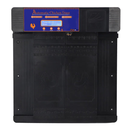 Automatic Chicken Coop Door Opener Anti Pinch IP45 Waterproof Solar Powered Poultry Coop Door with Timer Black