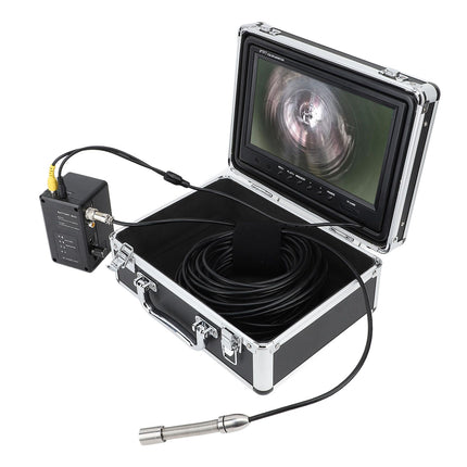 Endoscope Camera 17mm 20M 9 Inch HD Display IP68 Waterproof Borescope Drain Sewer Pipe Inspection Camera with LED Lights for Plumbers AC