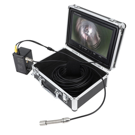 Endoscope Camera 17mm 20M 9 Inch HD Display IP68 Waterproof Borescope Drain Sewer Pipe Inspection Camera with LED Lights for Plumbers AC