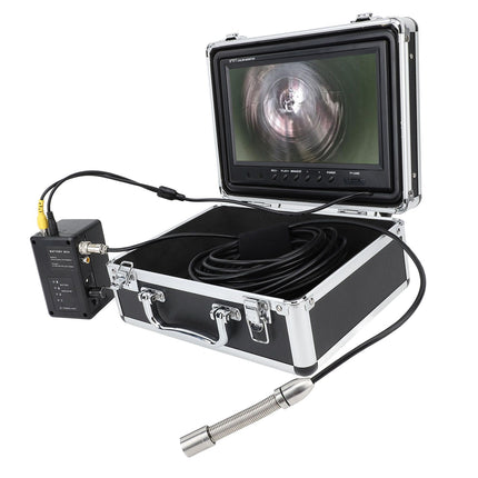 Endoscope Camera 17mm 20M 9 Inch HD Display IP68 Waterproof Borescope Drain Sewer Pipe Inspection Camera with LED Lights for Plumbers AC