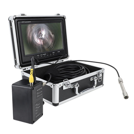 Endoscope Camera 17mm 20M 9 Inch HD Display IP68 Waterproof Borescope Drain Sewer Pipe Inspection Camera with LED Lights for Plumbers AC