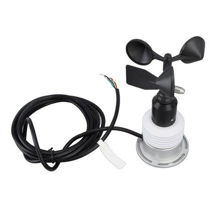 5 in 1 Weather Meter with Cable Wind Speed Wind Direction Temperature Humidity Air Pressure Multifunction Wired Weather Sensor