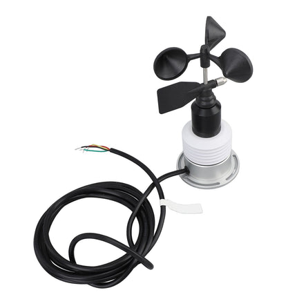 5 in 1 Weather Meter with Cable Wind Speed Wind Direction Temperature Humidity Air Pressure Multifunction Wired Weather Sensor