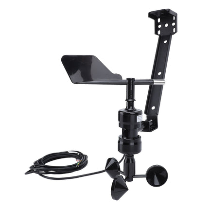 Wind Speed Direction Sensor 3 Wind Cups S Type IP64 Waterproof Integrated Anemometer for Environment 9V‑30V